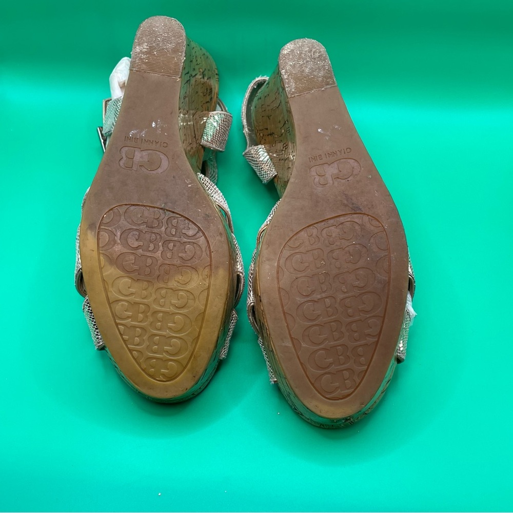 Silver Wedge Sandals - Picture 8 of 10